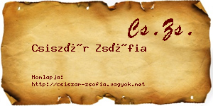 Csiszár Zsófia névjegykártya