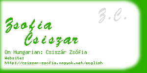 zsofia csiszar business card